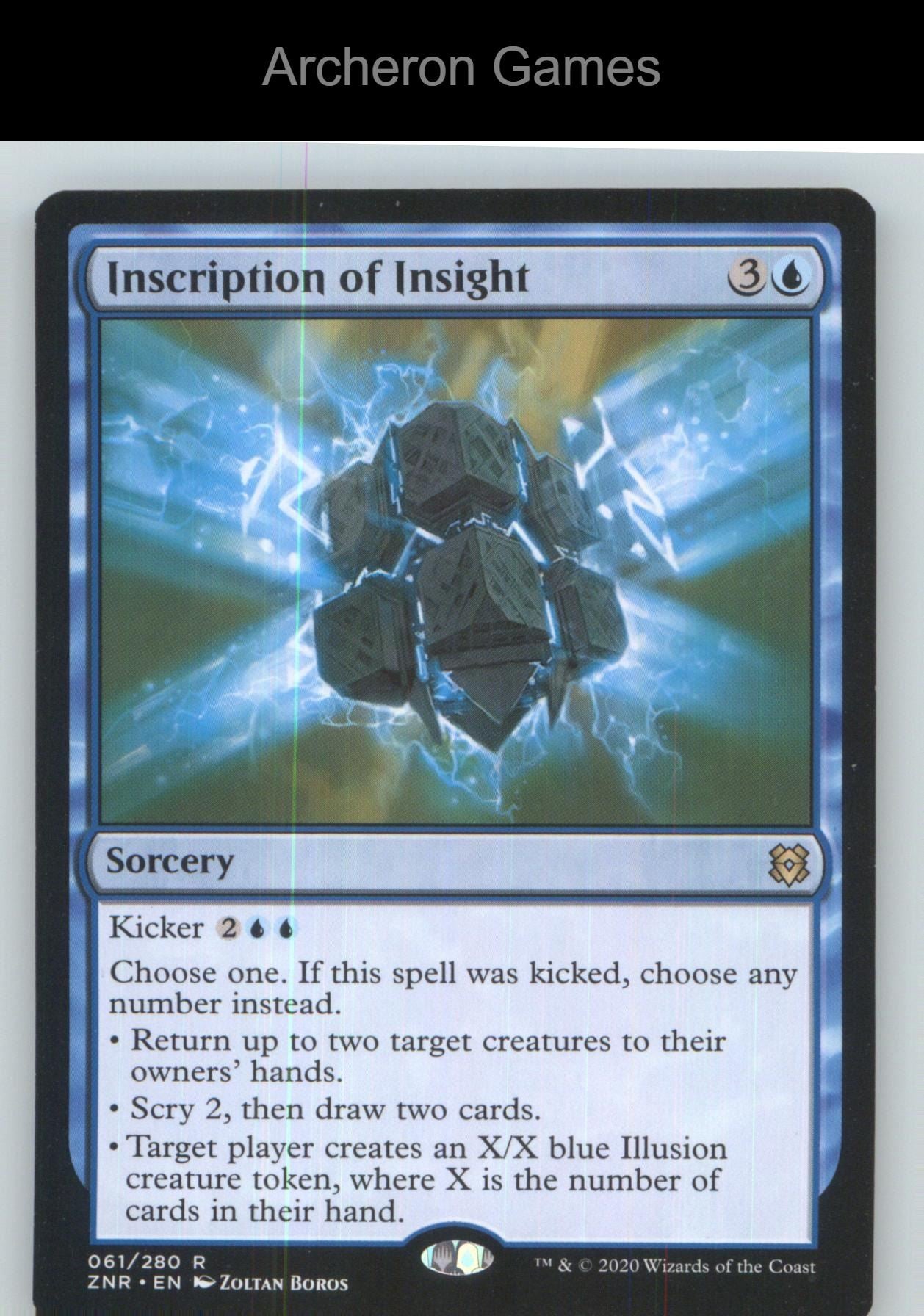 Inscription of Insight ZNR 61 R MTG Card NM/EX+