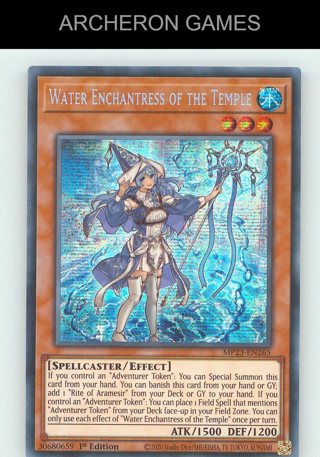 Water Enchantress of the Temple SEC YUGIOH Card