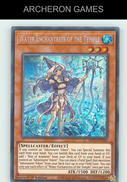 Water Enchantress of the Temple SEC YUGIOH Card