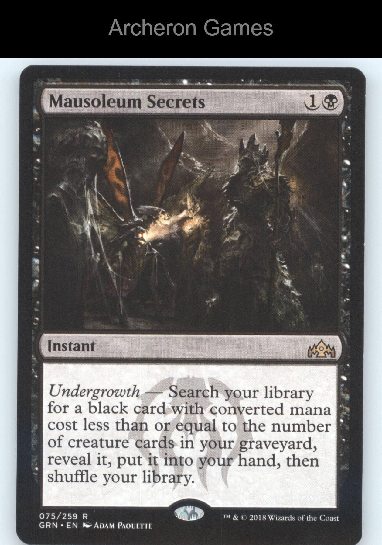 Mausoleum Secrets 75 R MTG Card Promo Pack: Theros Beyond Death
