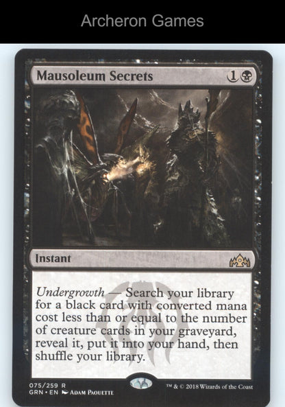 Mausoleum Secrets 75 R MTG Card Promo Pack: Theros Beyond Death
