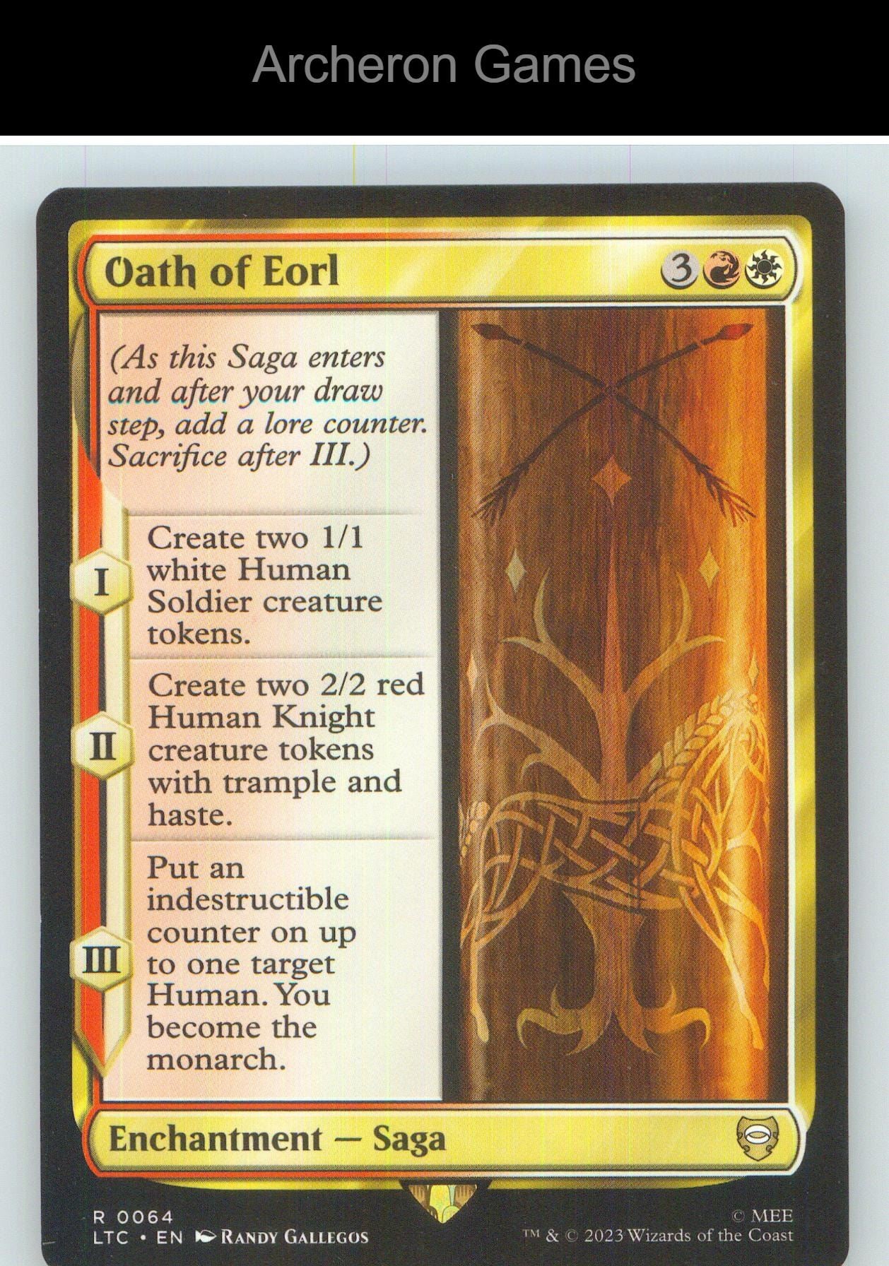 Oath of Eorl LTC 64 R MTG Card NM/EX+