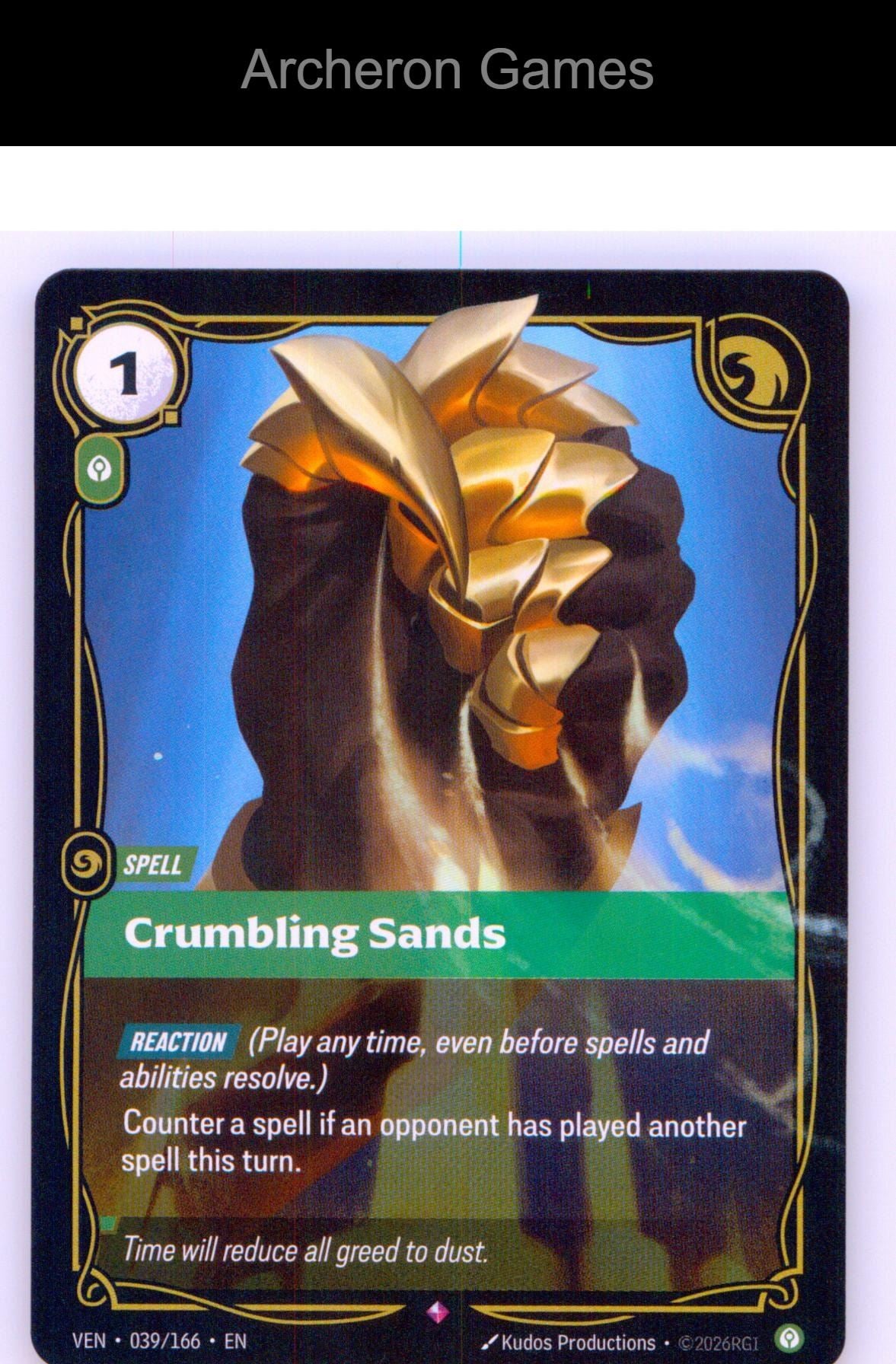 Crumbling Sands VEN 039/166 R Vendetta Riftbound Card