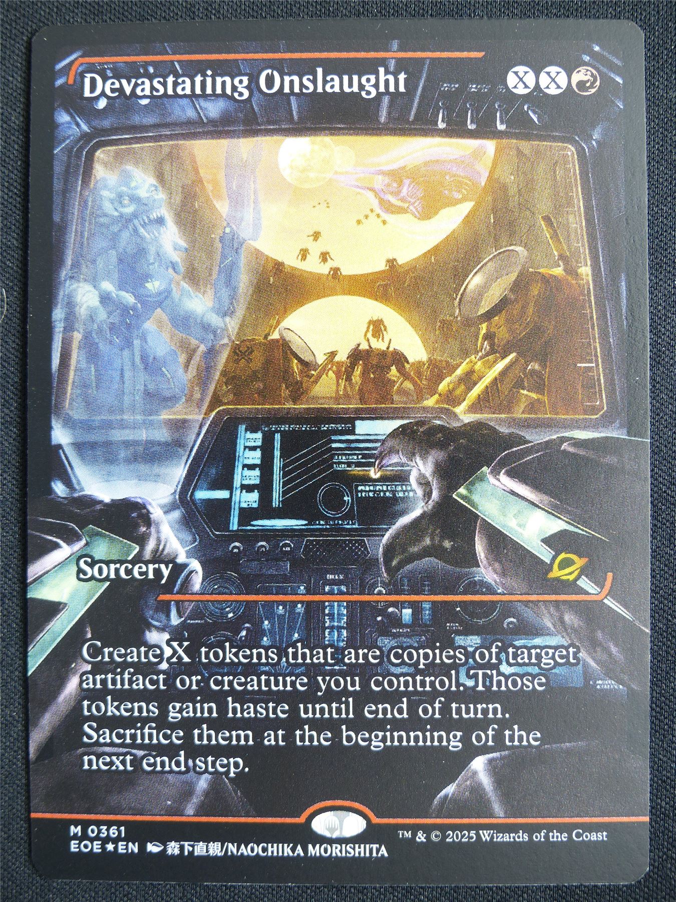 Devastating Onslaught Borderless Foil - EOE - Mtg Card #3HD