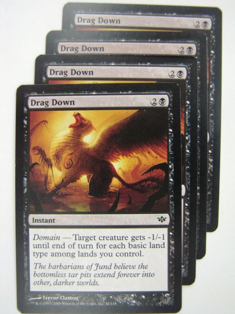MTG Magic Cards: DRAG DOWN x4 # 8G22