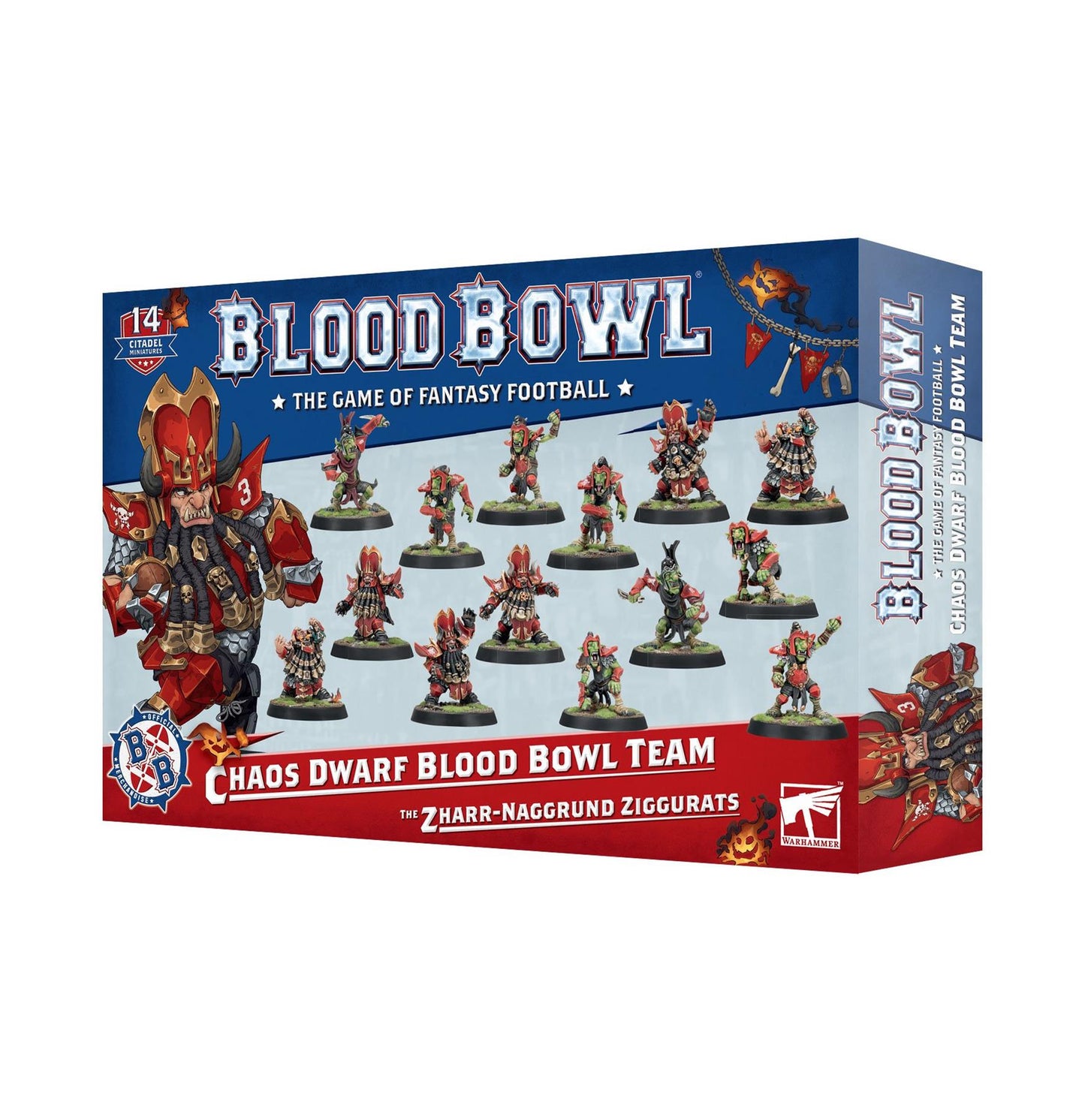 Zharr Naggrund Ziggurats - Chaos Dwarf Team - Warhammer Blood Bowl - Available 12/10/24