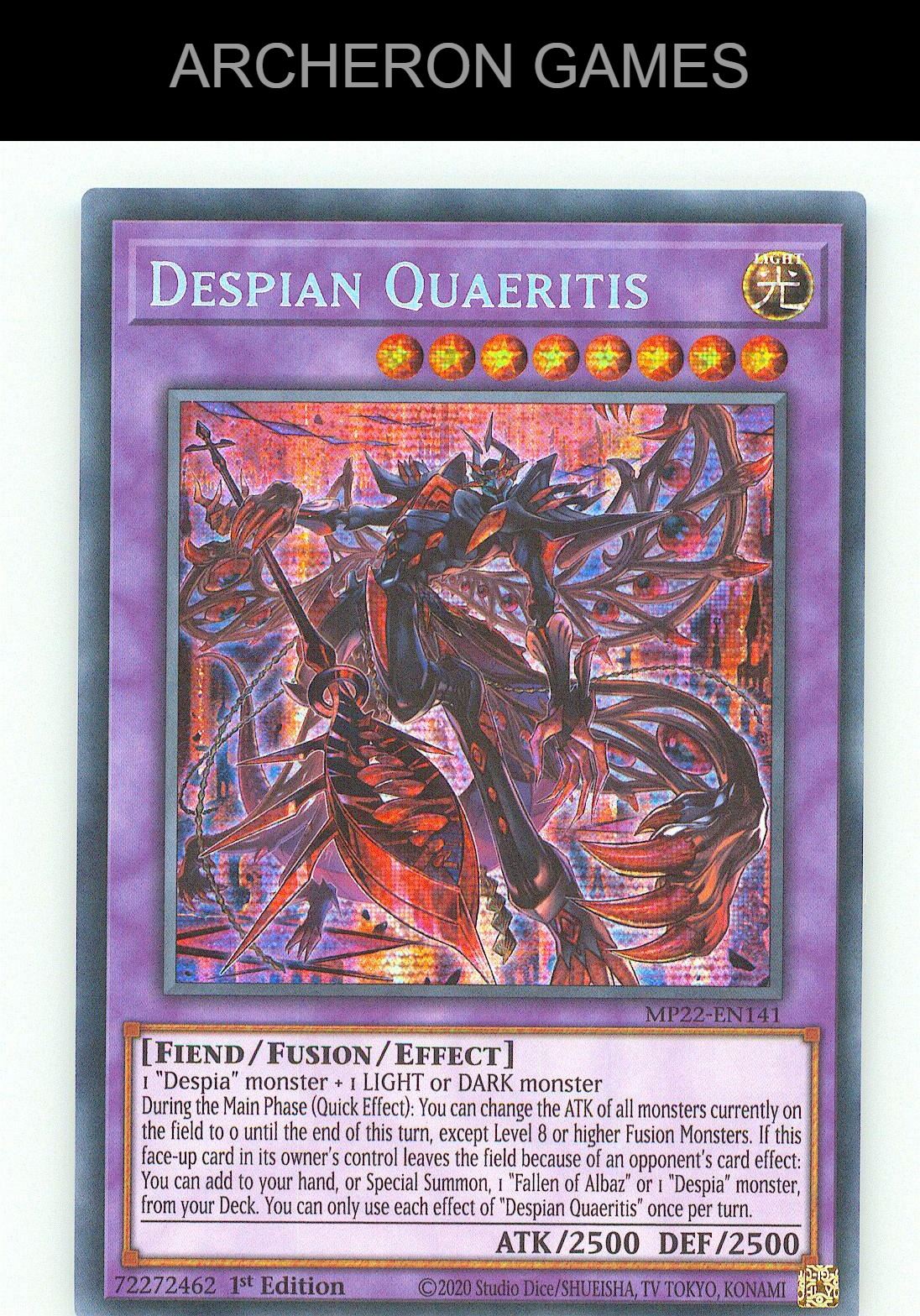 Despian Quaeritis SEC YUGIOH Card