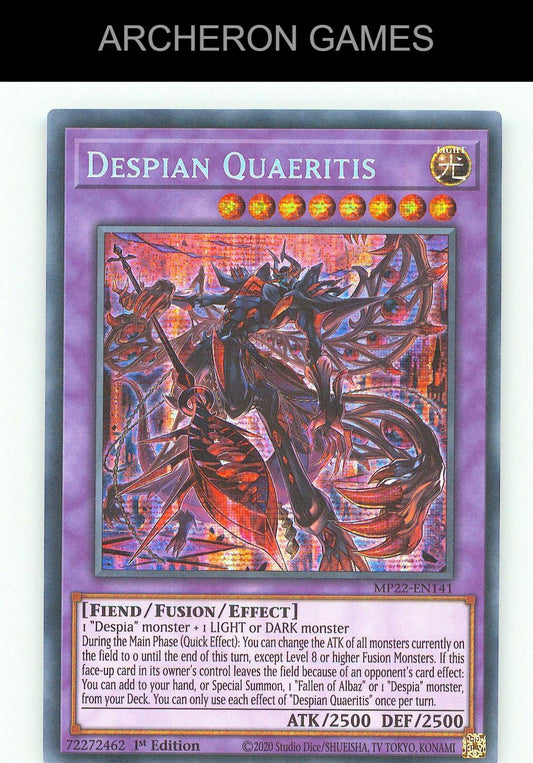 Despian Quaeritis SEC YUGIOH Card