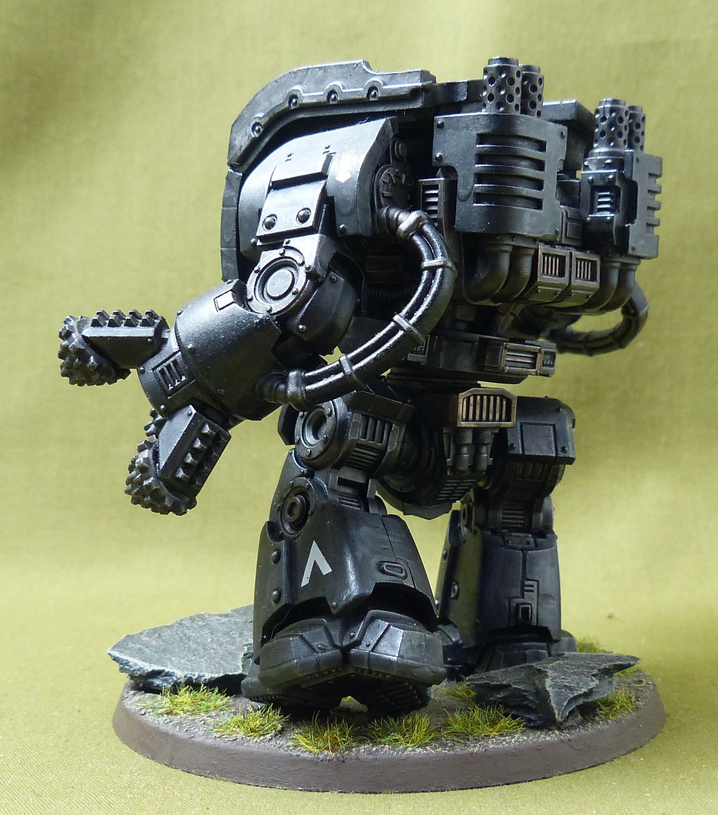 Leviathan Siege Dreadnought with Claw & Drill Weapons painted - Imperial Fists - Warhammer Horus Heresy #7UW