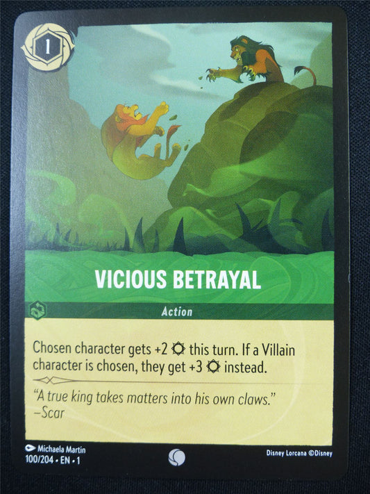 Vicious Betrayal 100/204 - Lorcana Card #4QO