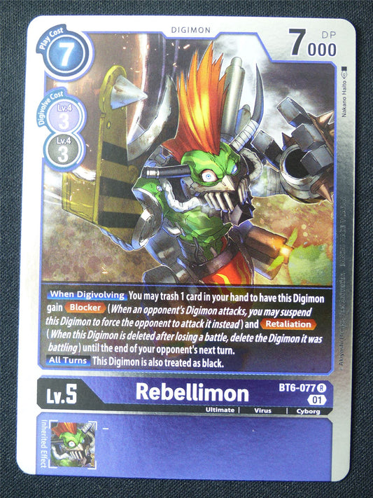 Rebellimon BT6-077 R Foil - Digimon Card #182