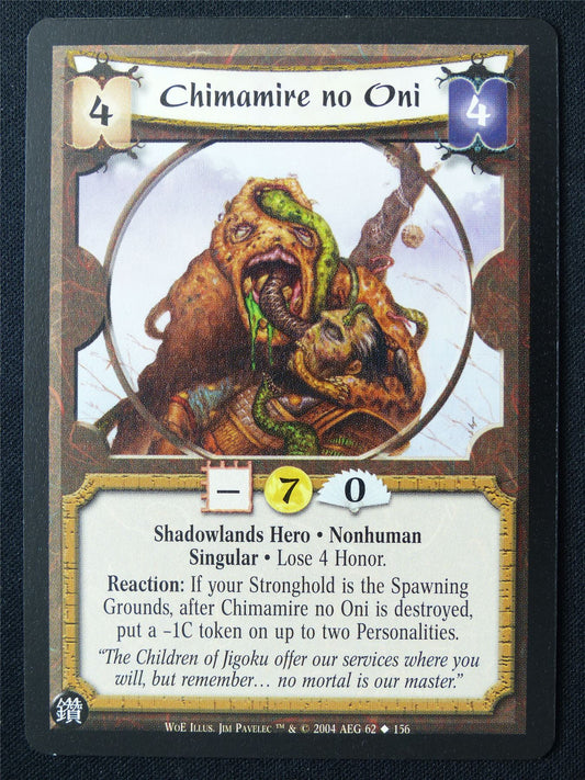 Chimamire no Oni - WoE - Legend of the Five Rings L5R Card #ZD