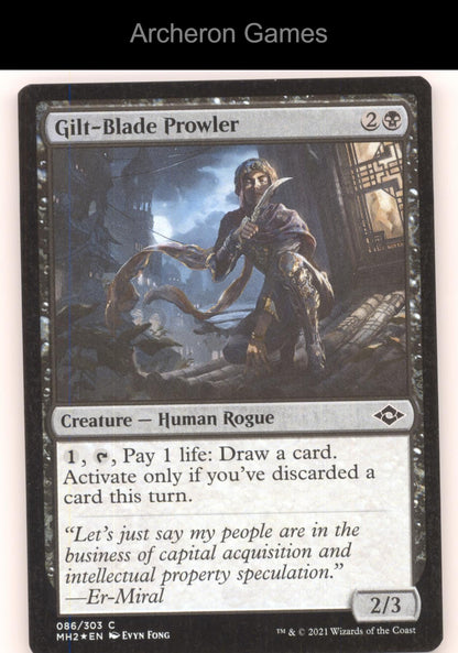 Gilt-Blade Prowler 86 C MTG Card Modern Horizons 2