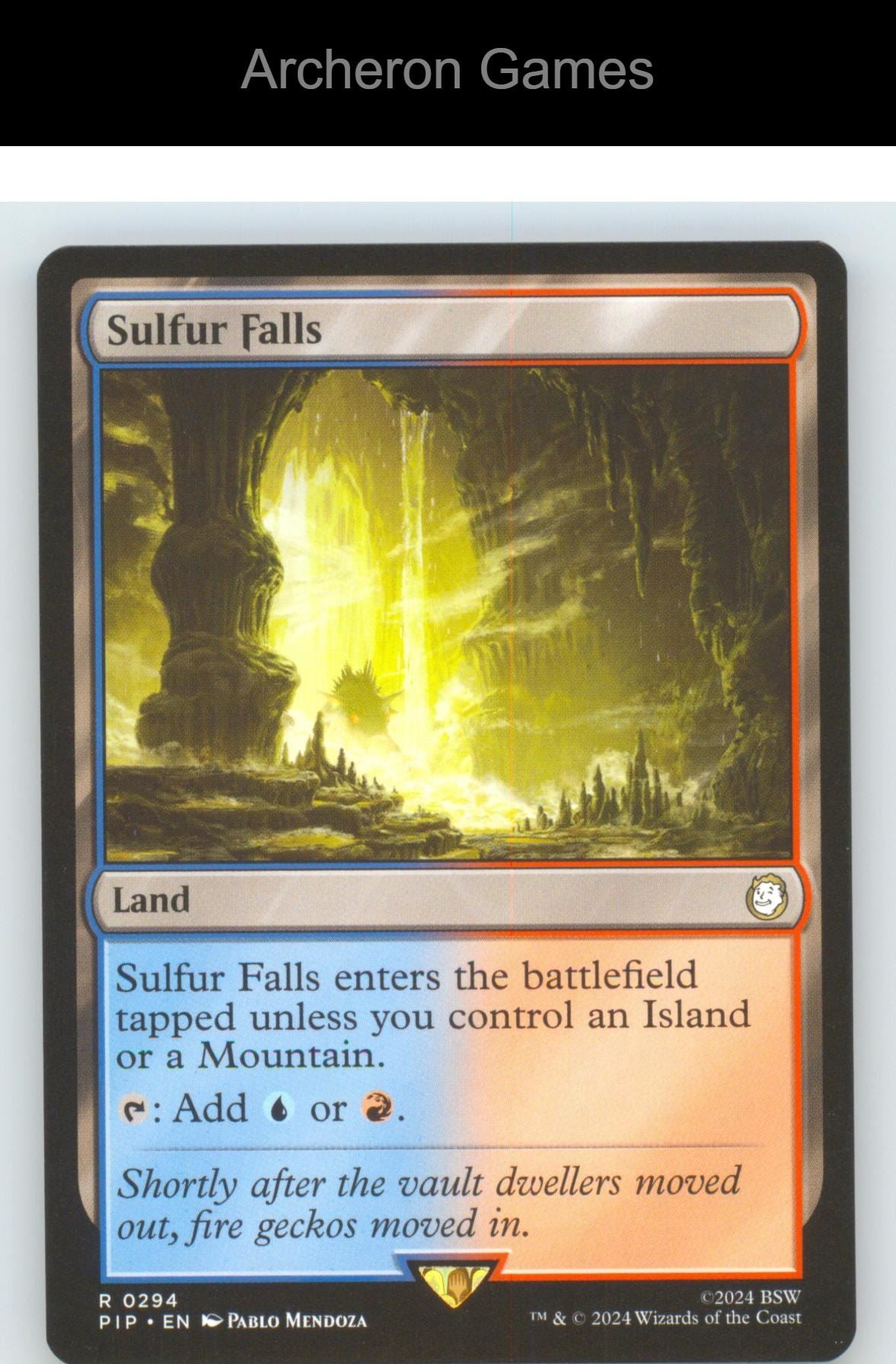 Sulfur Falls PIP 294 R MTG Card NM/EX+