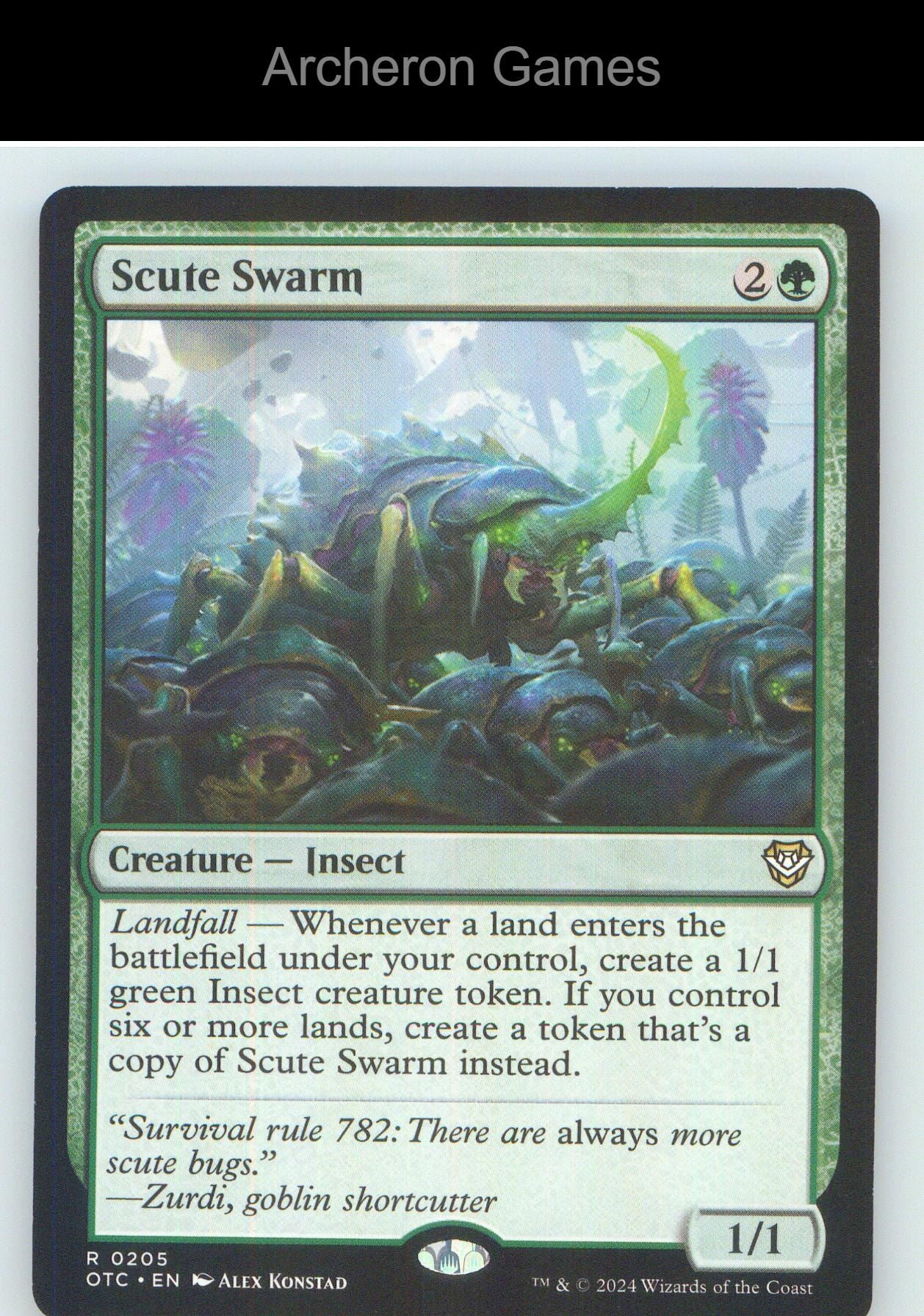 Scute Swarm OTC 205 R MTG Card NM/EX+