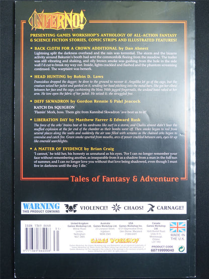 Inferno! Tales of Fantasy and Adventure #31 - Games Workshop Black Library Publication #1OF