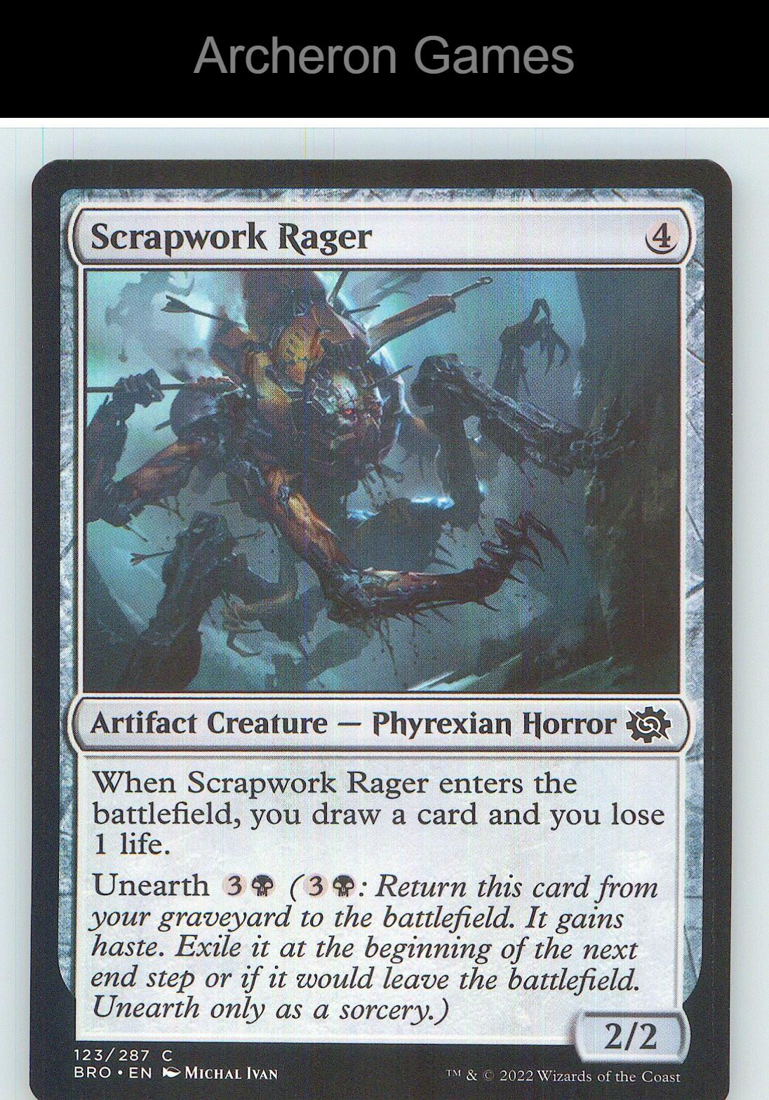 Scrapwork Rager BRO 123 C MTG Card NM/EX+