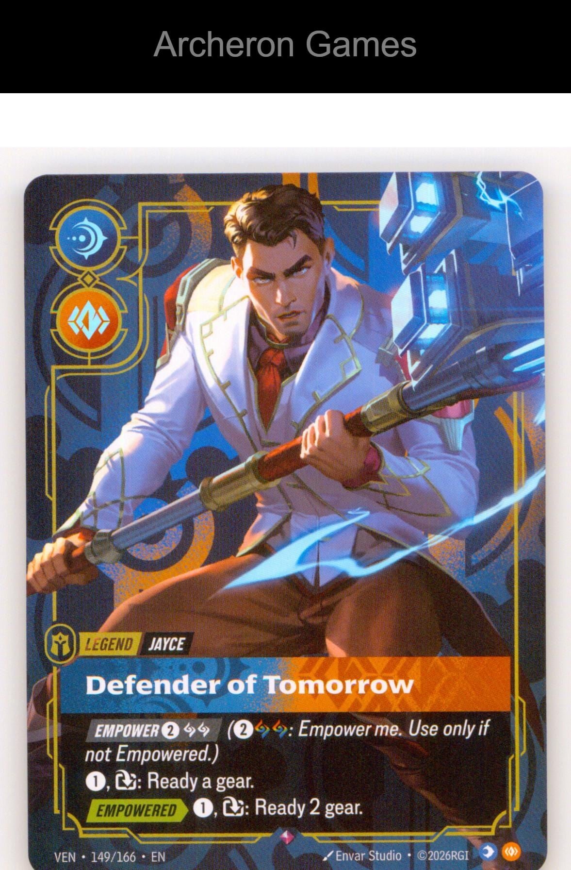 Jayce - Defender of Tomorrow VEN 149/166 R Vendetta Riftbound Card