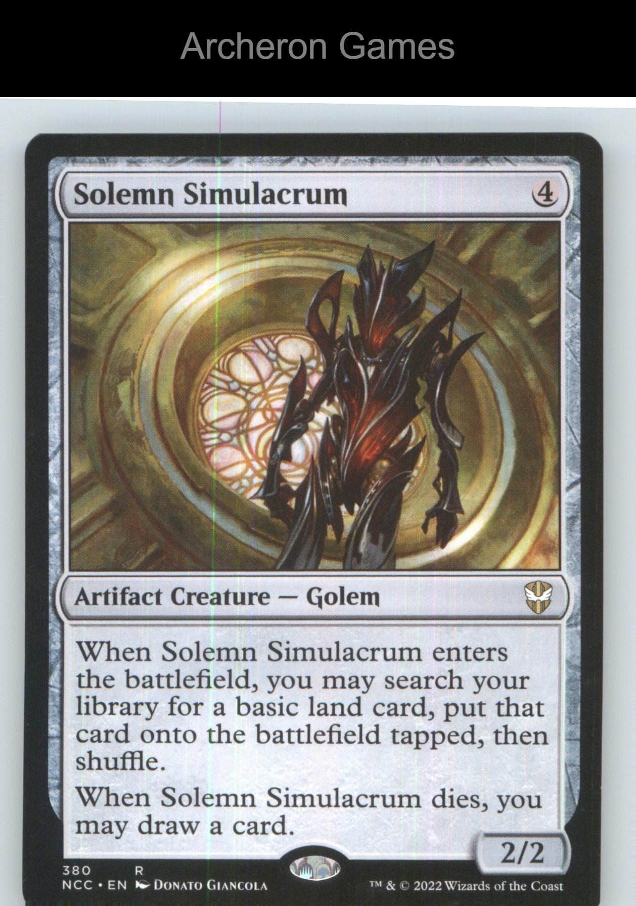 Solemn Simulacrum NCC 380 R MTG Card NM/EX+