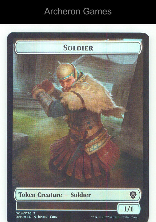 Soldier // Ornithopter Double-Sided Token DMU 4 // 22 Token MTG Card NM/EX+ Foil