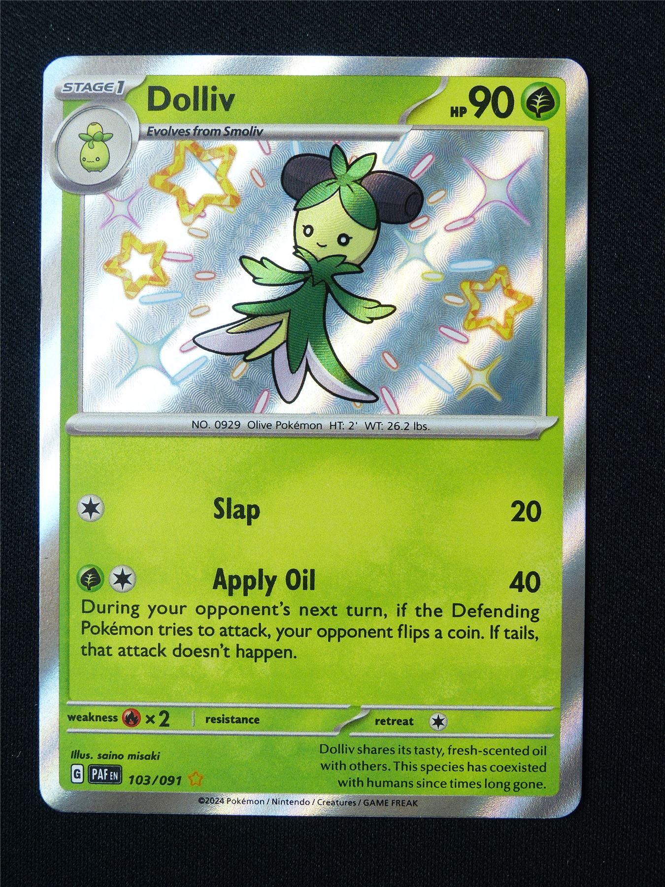 Dolliv 103/091 Shiny Holo - Pokemon Card #61G