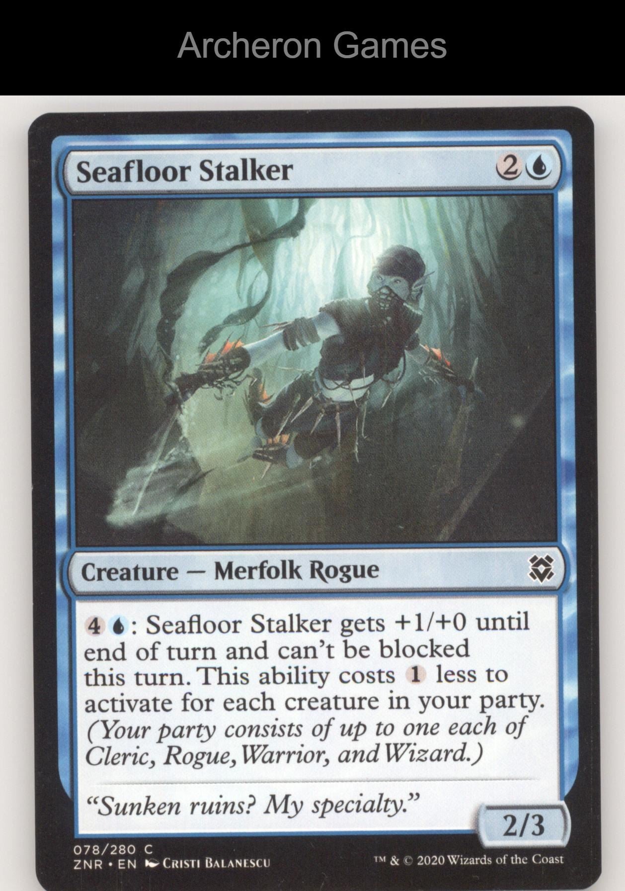 Seafloor Stalker 78 C MTG Card Zendikar Rising