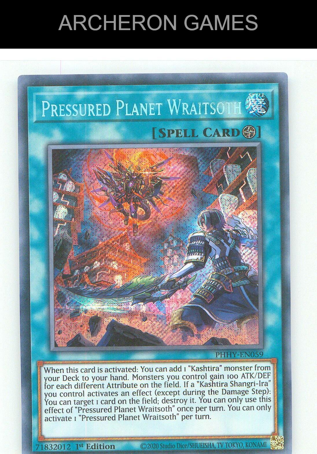 Pressured Planet Wraitsoth SEC YUGIOH Card 1st Edition