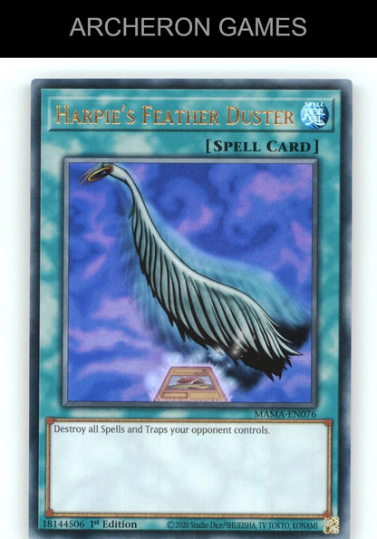 Harpie's Feather Duster Ultra Rare YUGIOH Card