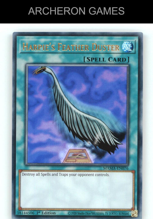 Harpie's Feather Duster Ultra Rare YUGIOH Card