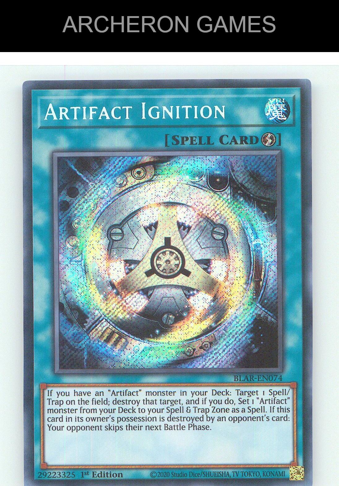Artifact Ignition SEC YUGIOH Card 1st Edition