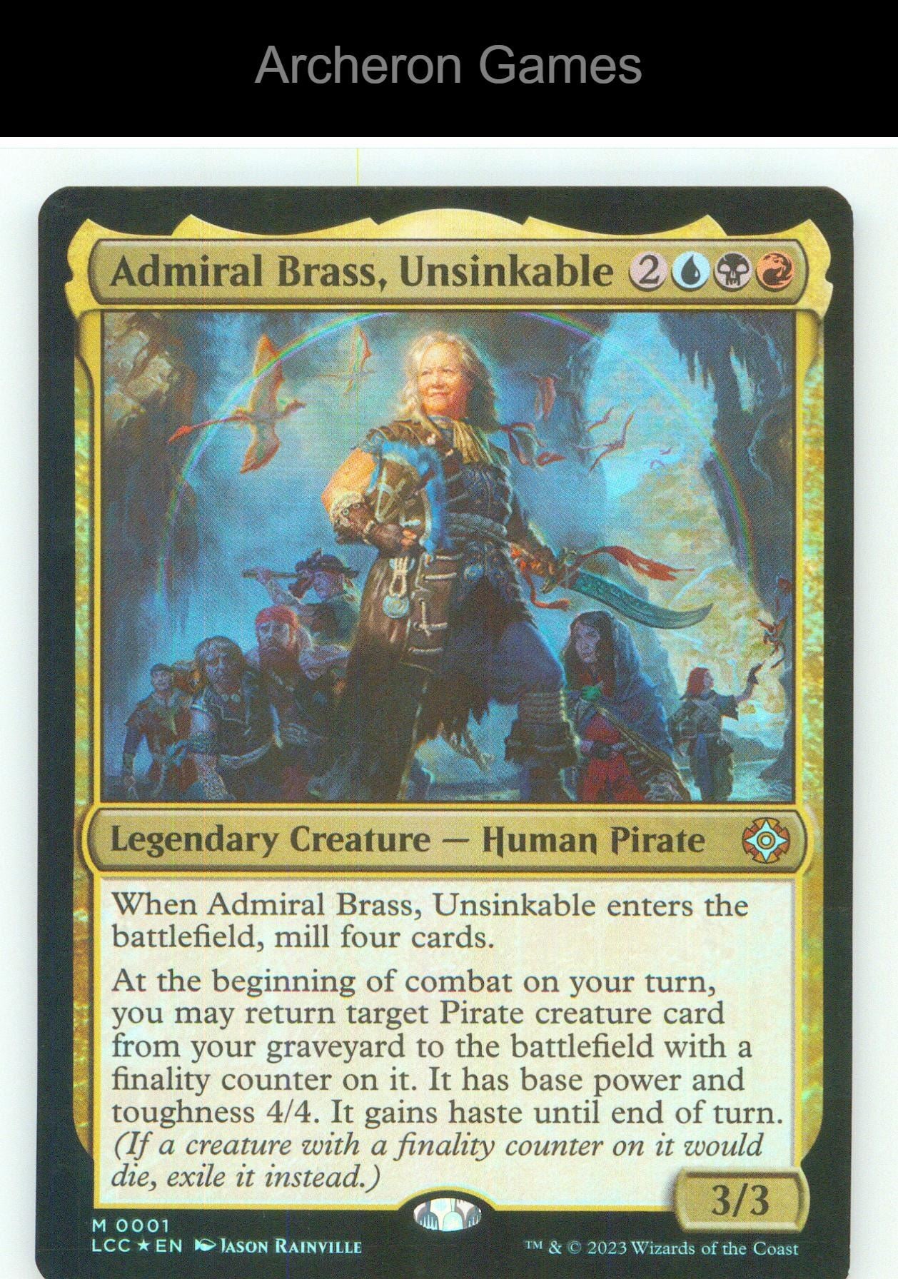Admiral Brass, Unsinkable LCC 1 Mythic MTG Card NM/EX+ Foil