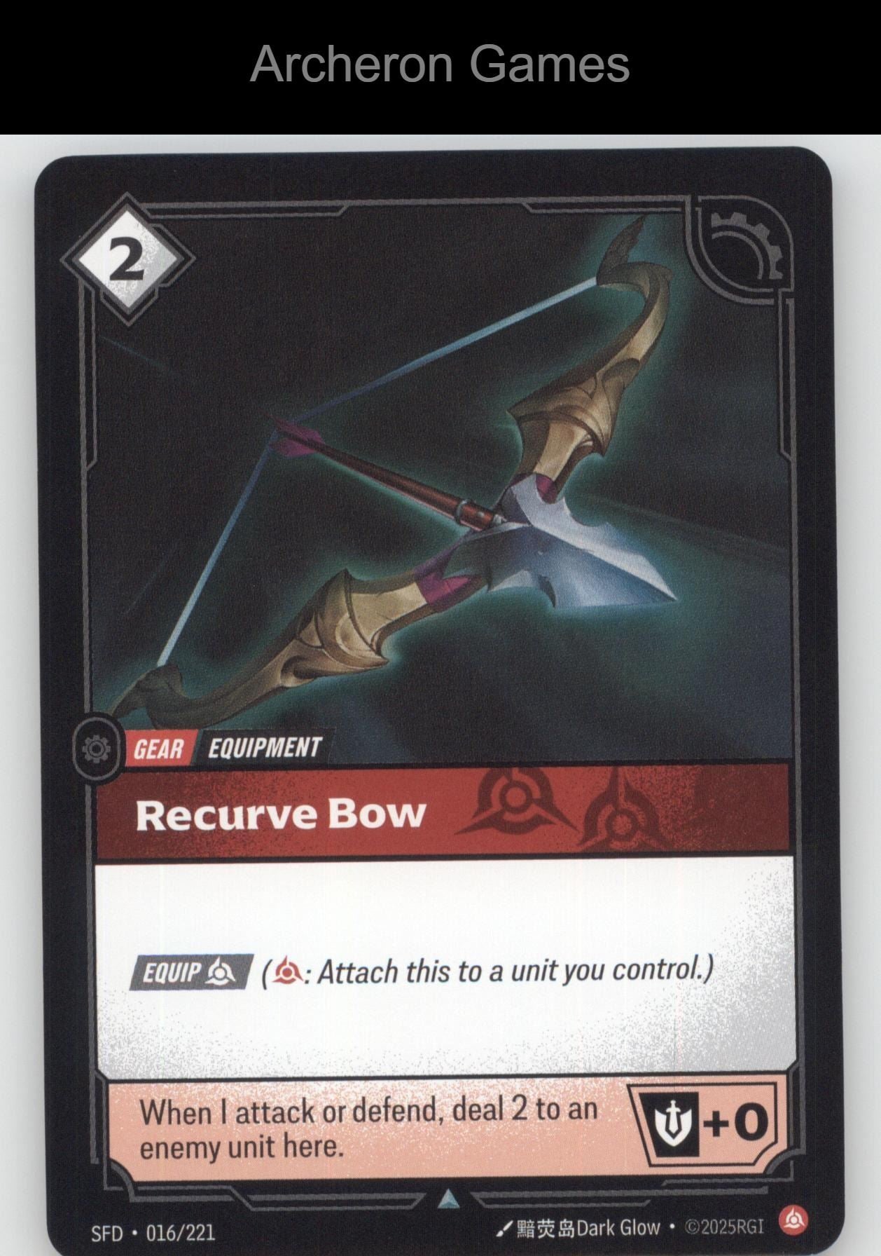 Recurve Bow SFD 016/221 UC  Card Spiritforged