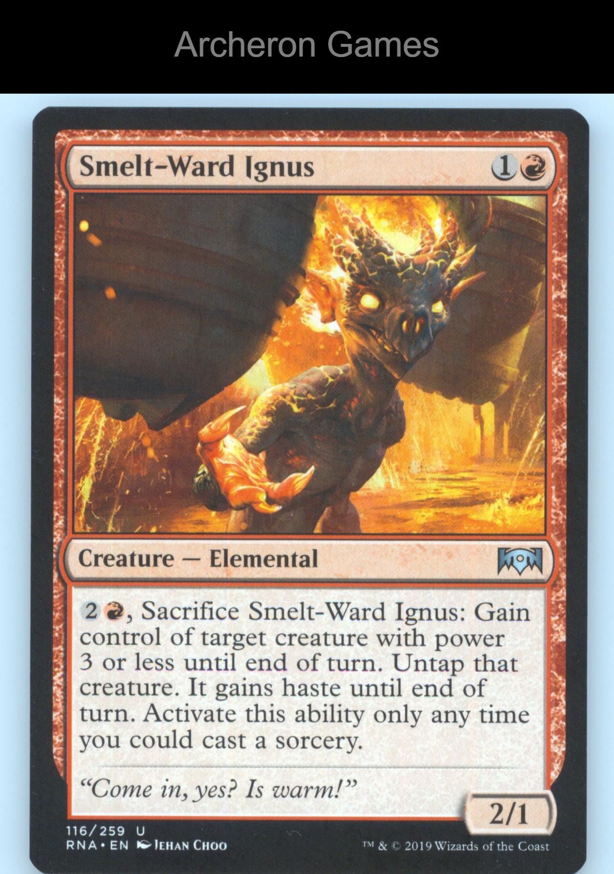 Smelt-Ward Ignus 116 UC MTG Card Ravnica Allegiance