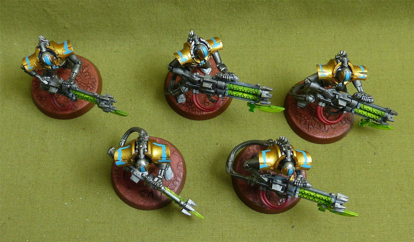 Immortals with Gauss Blasters painted - Necrons - Warhammer 40K #2D3