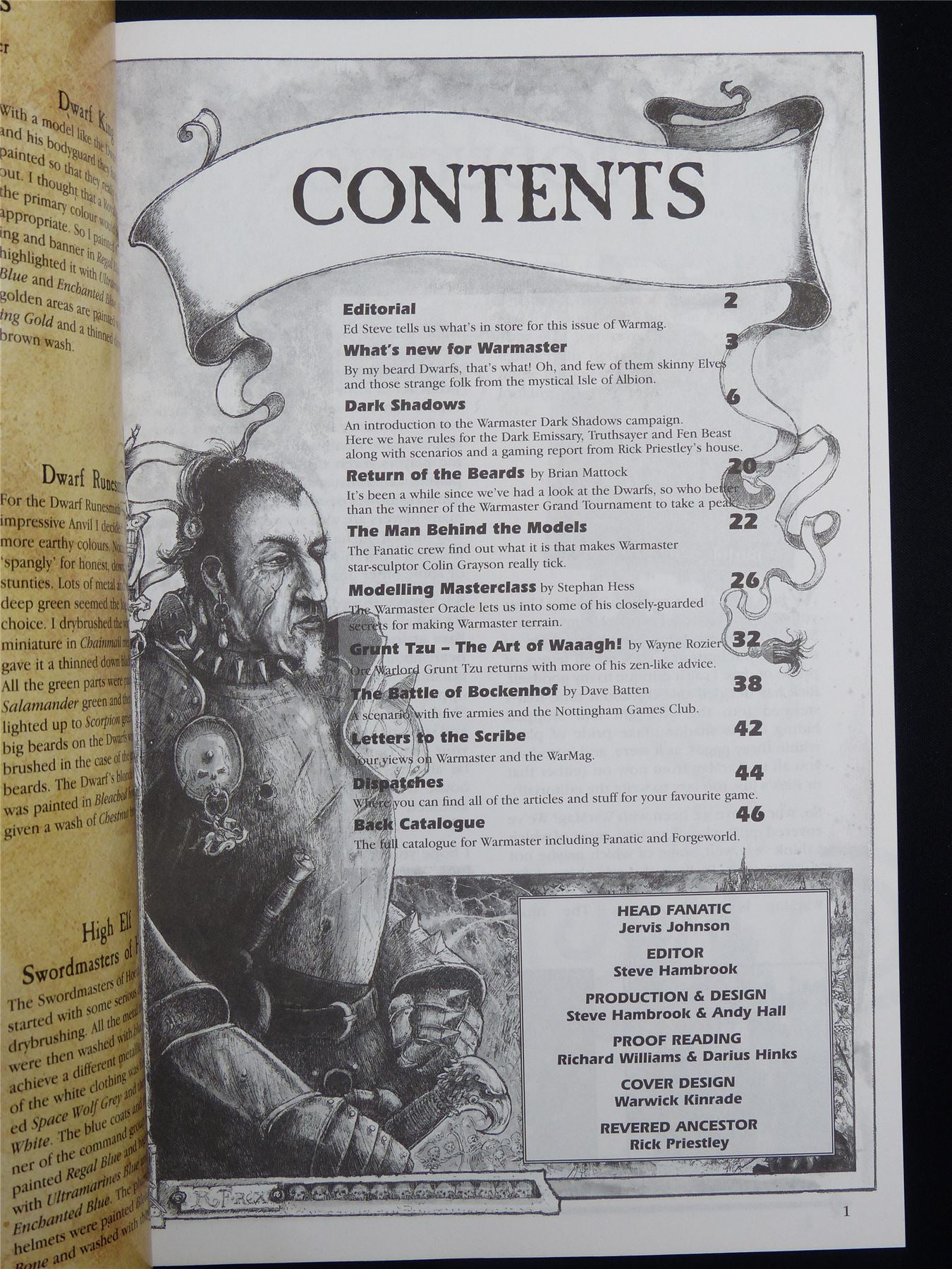 Warmaster #6 Dwarfs march to War - Games Workshop Magazine #1ND