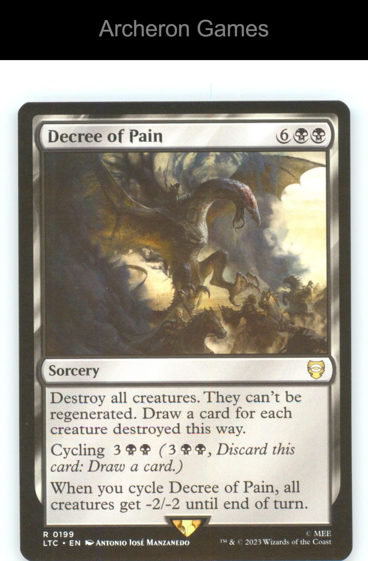 Decree of Pain LTC 199 R MTG Card NM/EX+