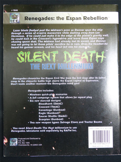 Silent Death: The Next Millennium Miniatures Sourcebook - I.C.E. Booklet #2R9