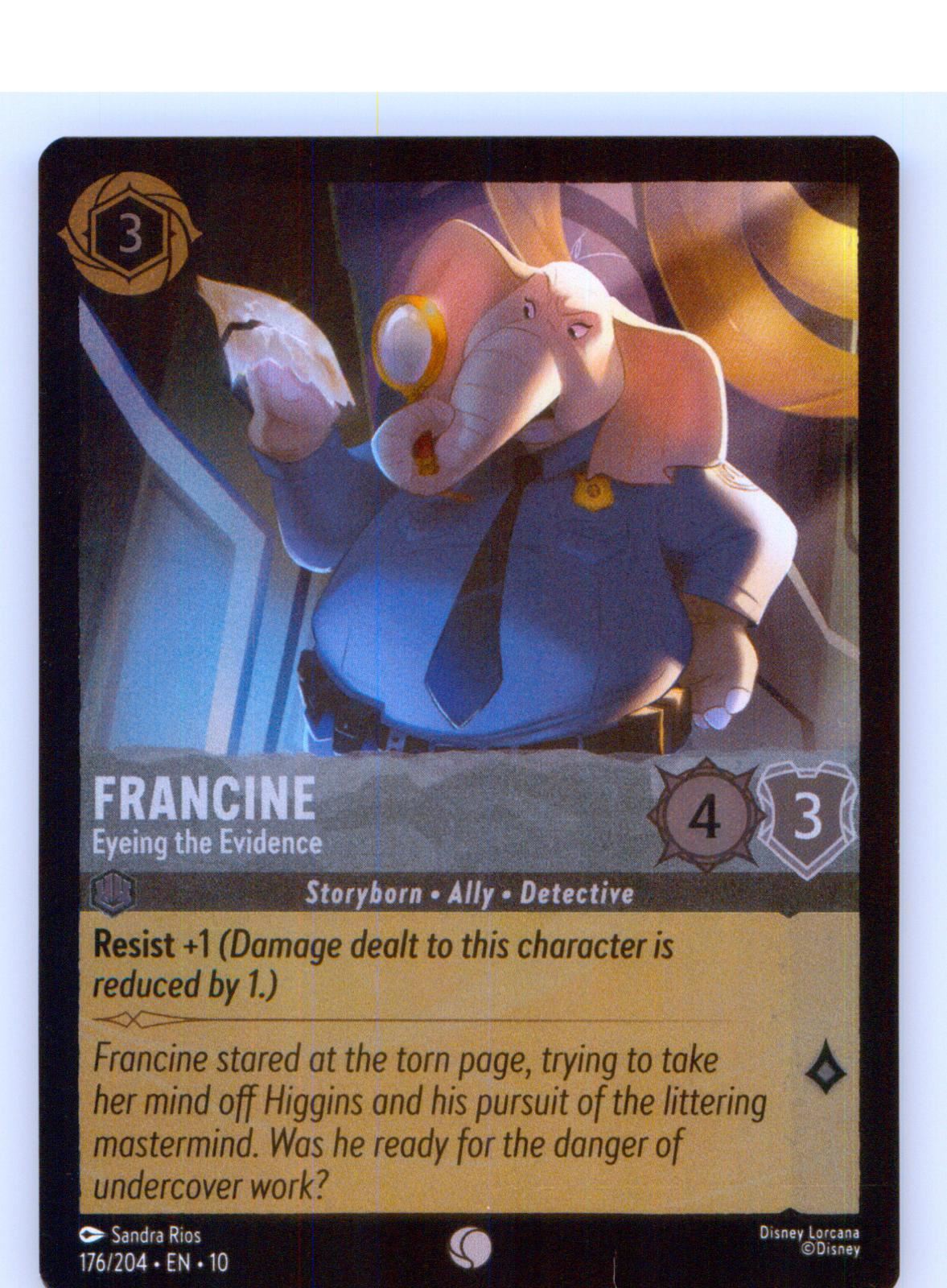 Francine - Eyeing the Evidence 176/204 Whispers in the WellCold Foil NM/M