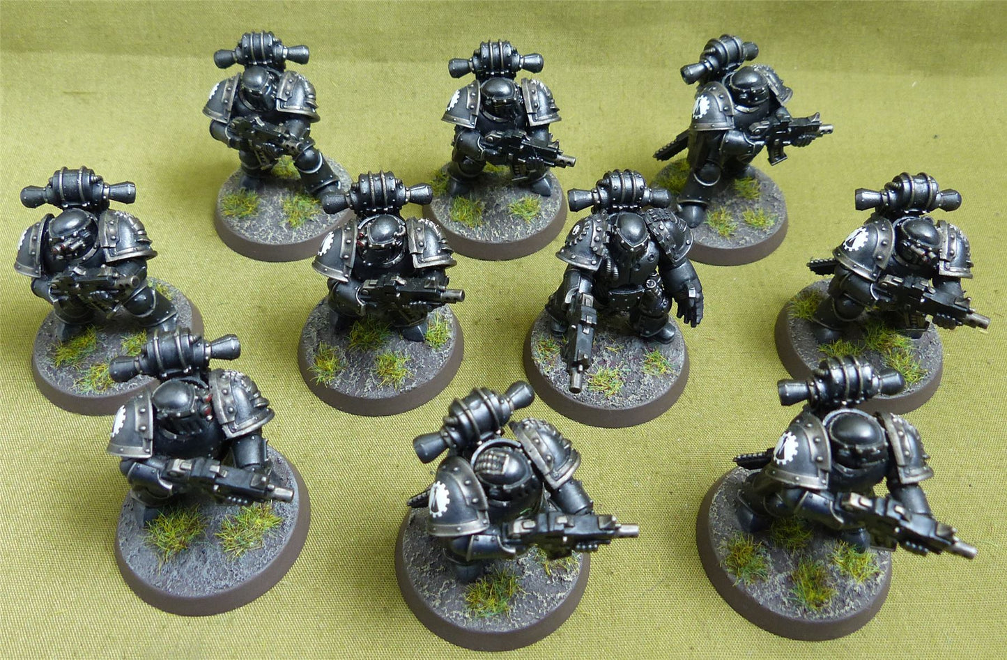 MKIII Tactical Squad set of 10 painted - Iron Hands - Warhammer Horus Heresy #2QJ