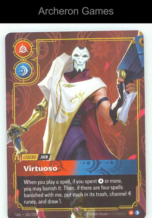 Jhin - Virtuoso UNL 181/219 R Unleashed Riftbound Card
