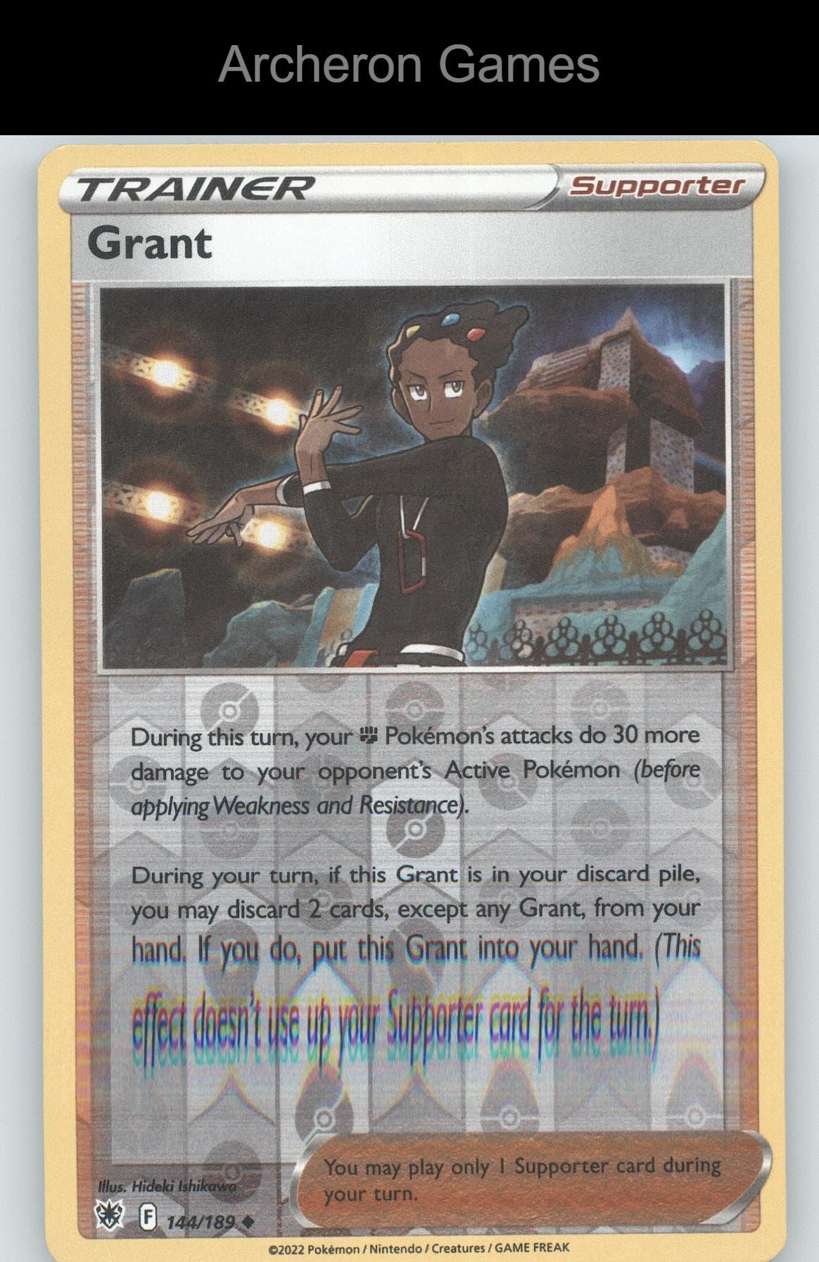 Pokemon Card Grant ASR 144/189 UC Astral Radiance Reverse Holo