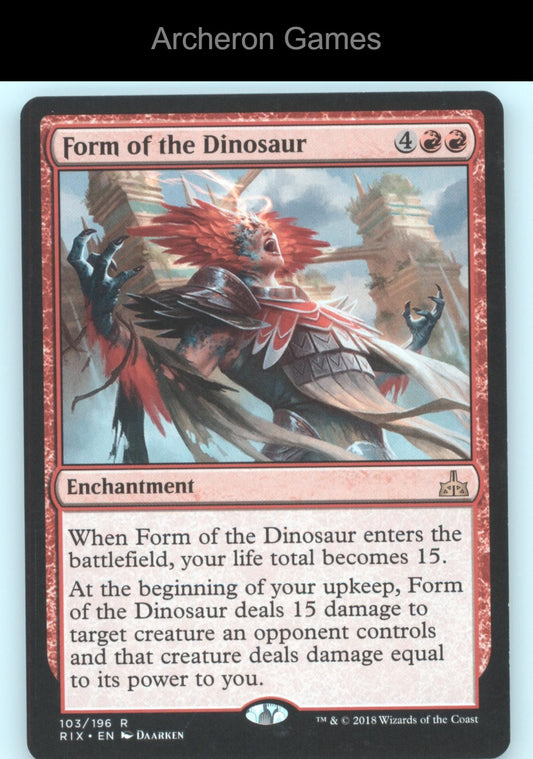 Form of the Dinosaur 103 R MTG Card Rivals of Ixalan