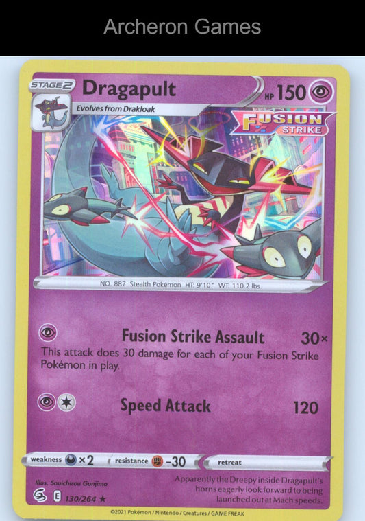 Pokemon Card Dragapult FST 130/264 HOLO R Fusion Strike