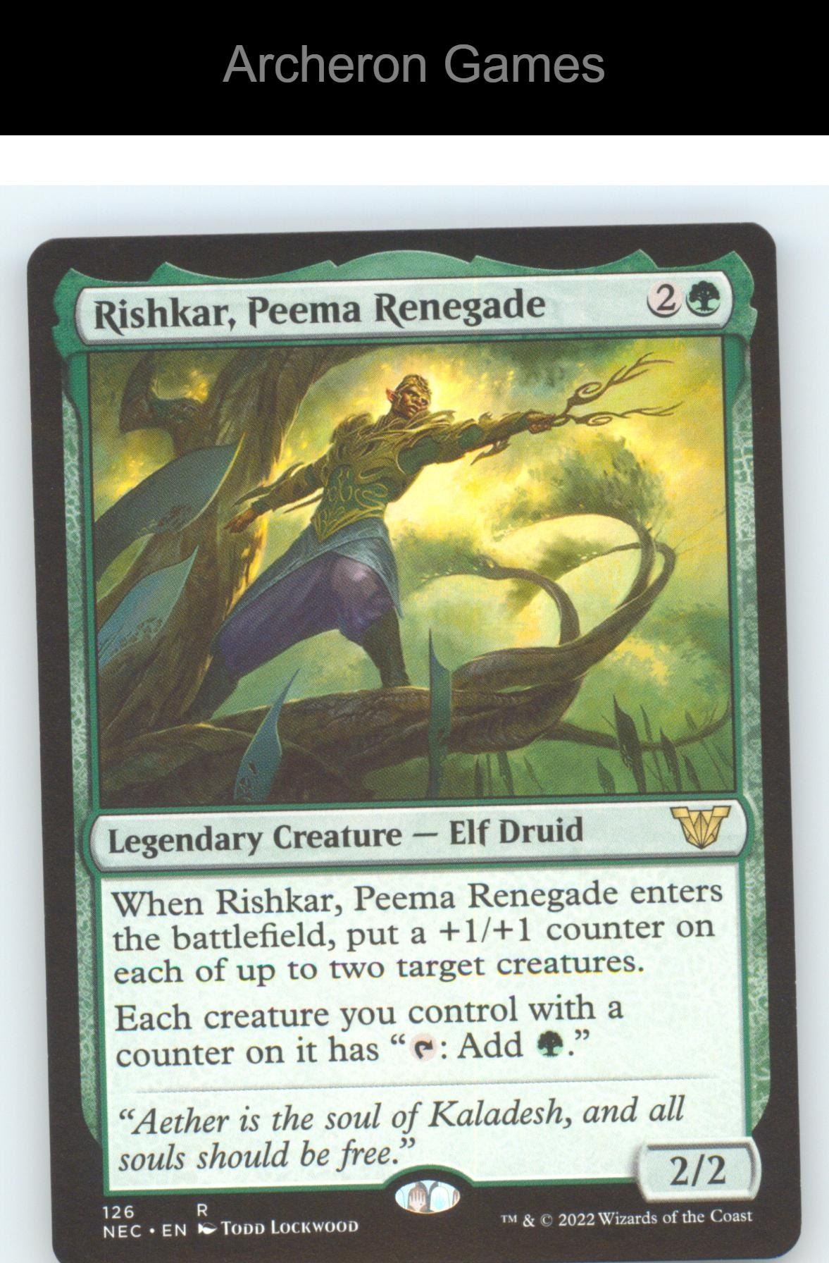 Rishkar, Peema Renegade NEC 126 R MTG Card NM/EX+