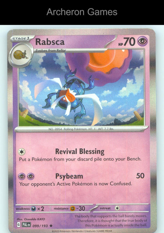 Pokemon Card Rabsca PAL 099/193 R Paldea Evolved Holo