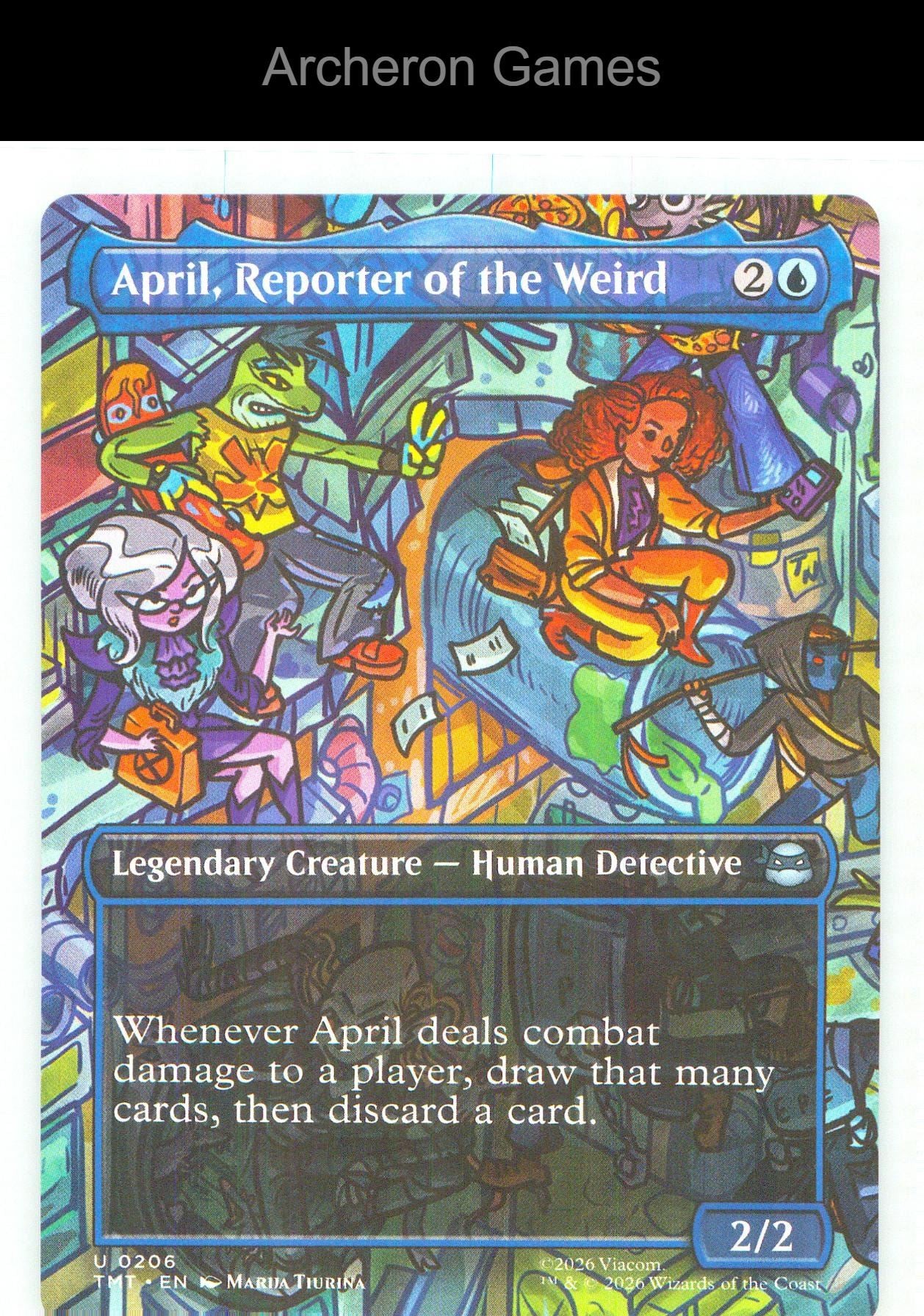 April, Reporter of the Weird (Borderless) TMT 0206 UC MTG Card NM/EX+