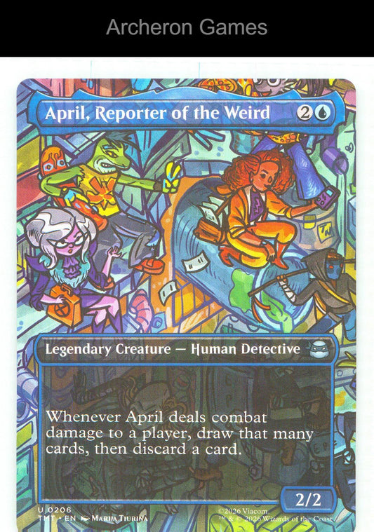 April, Reporter of the Weird (Borderless) TMT 0206 UC MTG Card NM/EX+