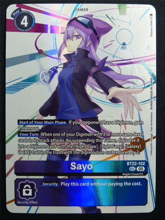 Sayo BT22-102 SEC Foil - Digimon Card #2ZO