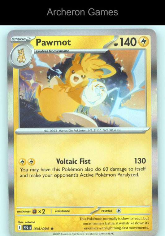 Pokemon Card Pawmot (Cosmos Holo) BLE 034/094 R Blister Exclusives