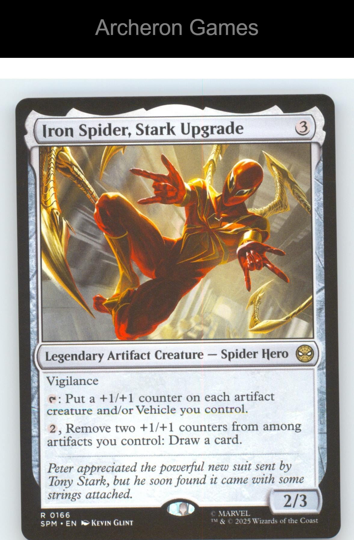 Iron Spider, Stark Upgrade SPM 166 R MTG Card Marvel's Spider-Man